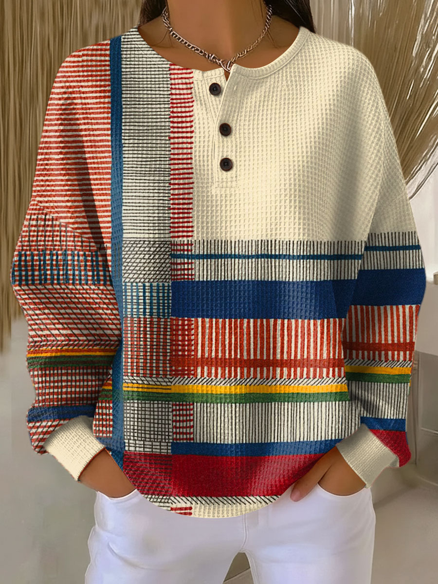 Pull Femme en Tricot Waffle
