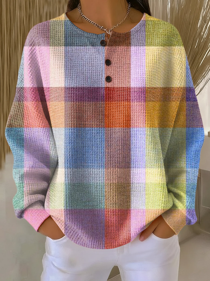 Pull Femme en Tricot Waffle