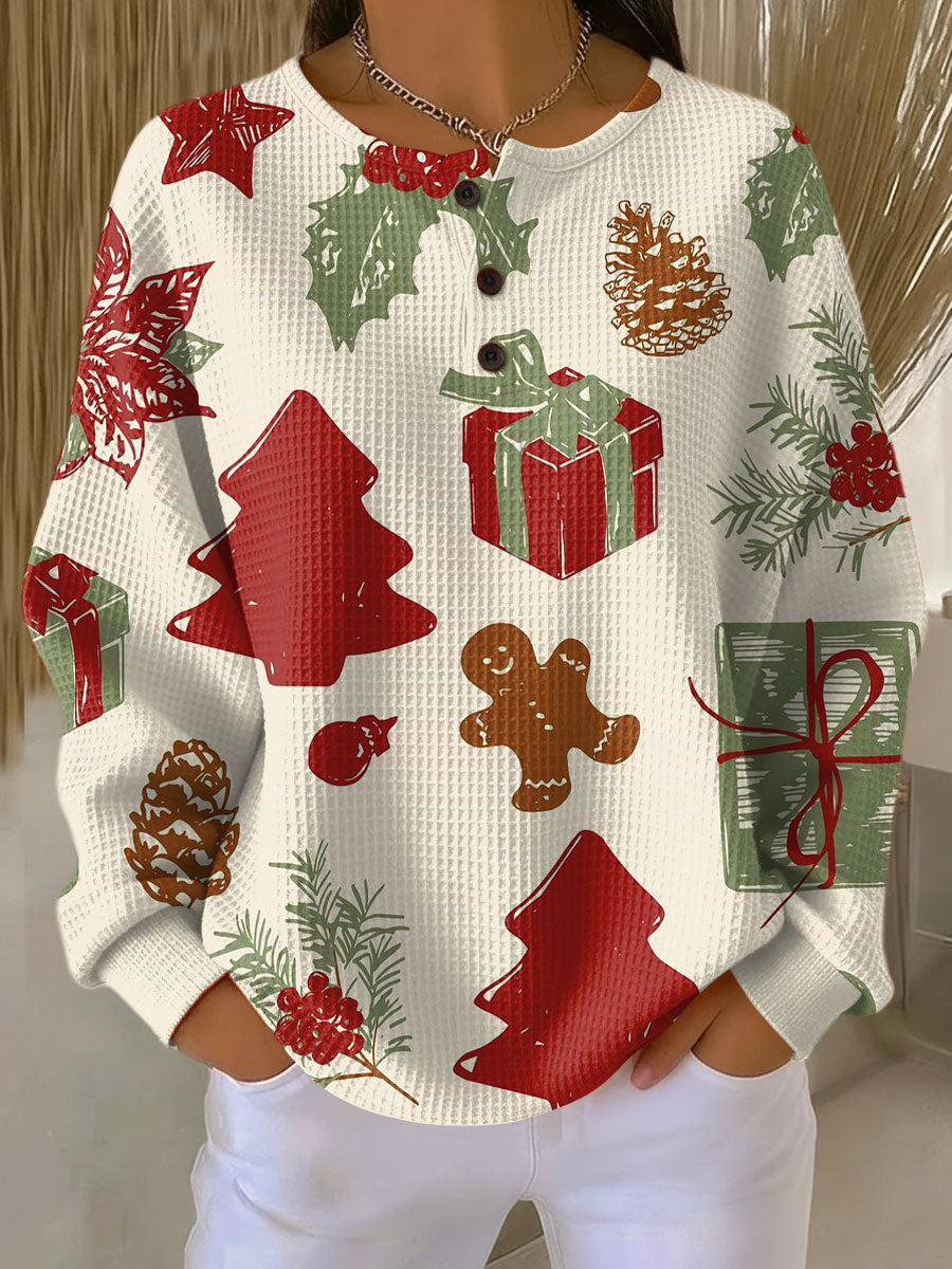 Pull Femme en Tricot Waffle