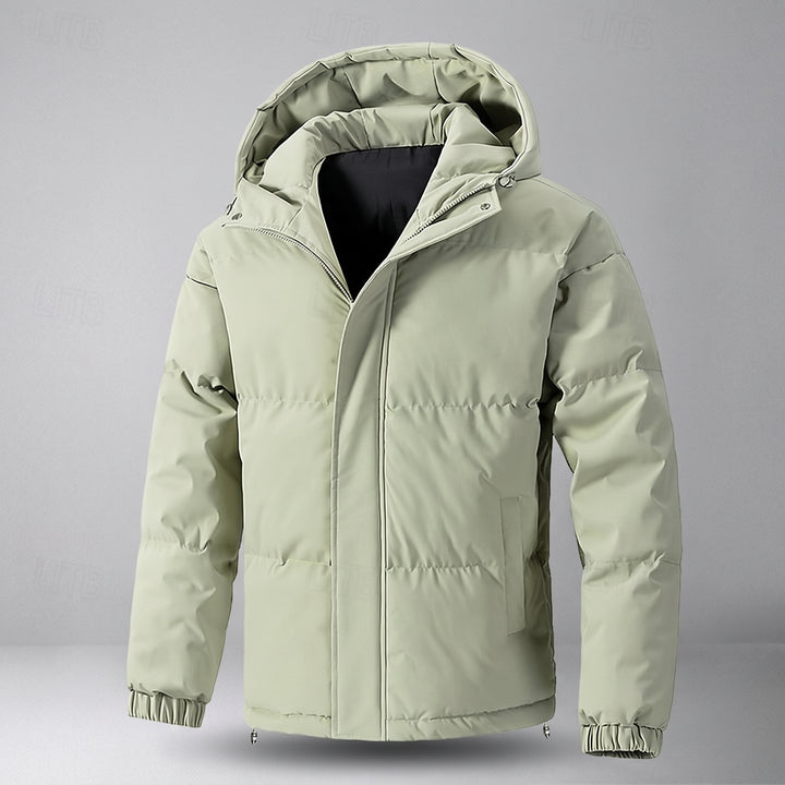 Veste d'Hiver Homme Matelassée à Capuche Col Montant