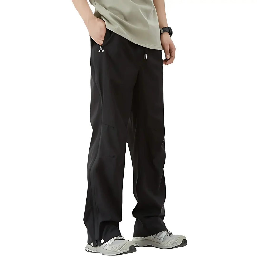 Pantalon De Pluie Homme Zippé Sur Les Côtés Déperlant Coupe Vent