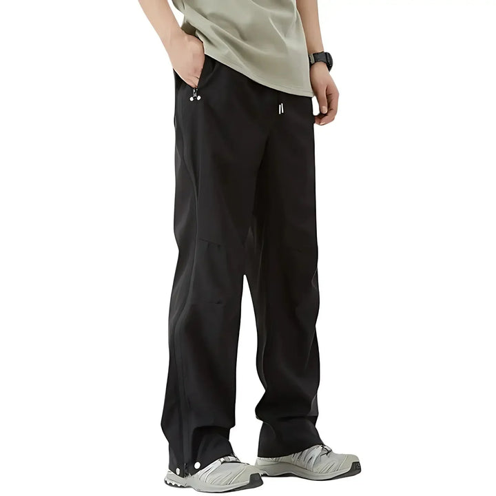 Pantalon De Pluie Homme Zippé Sur Les Côtés Déperlant Coupe Vent