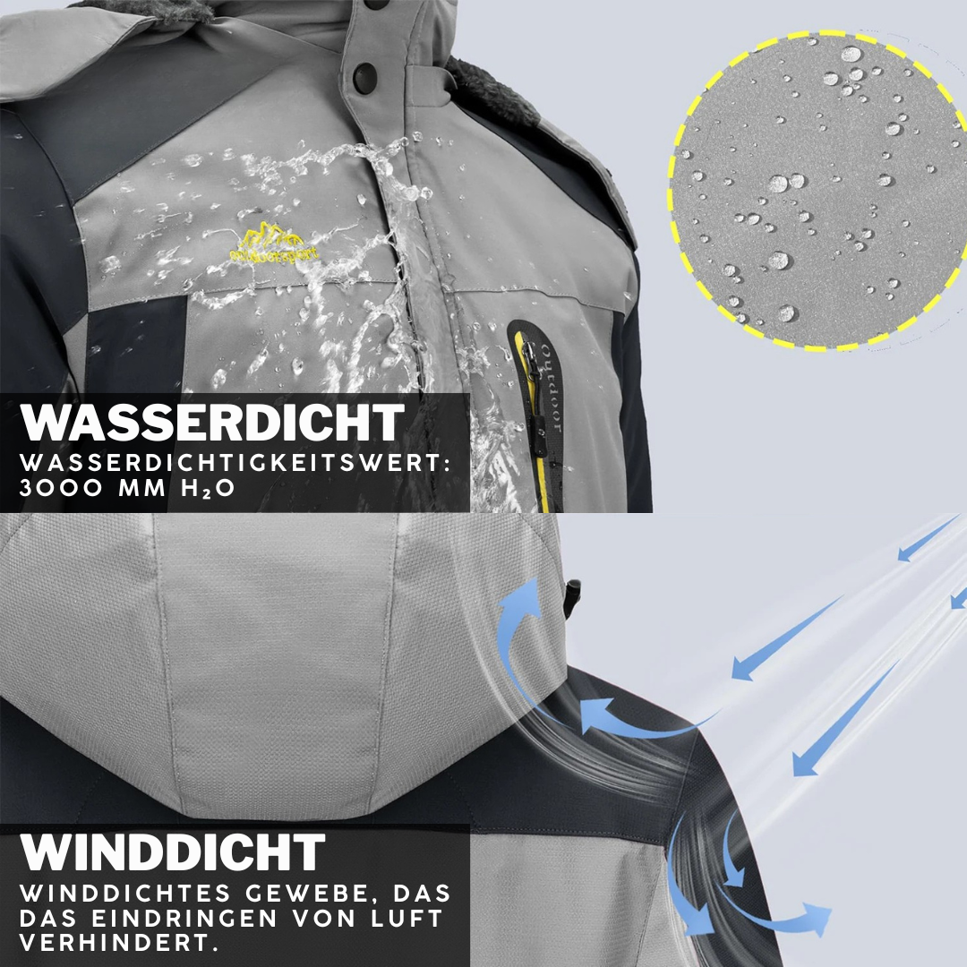 Veste Imperméable à Capuche et Poches Zippées pour Homme