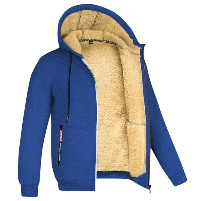 Gilet d’Hiver Homme en Maille Zippé avec Doublure en Laine