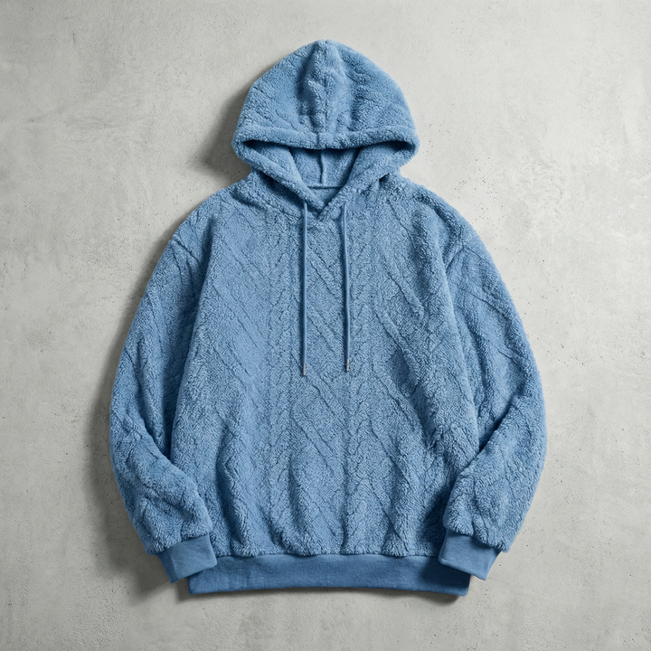 Sweat À Capuche Homme Matière Texturée Matelassée Cordon De Serrage