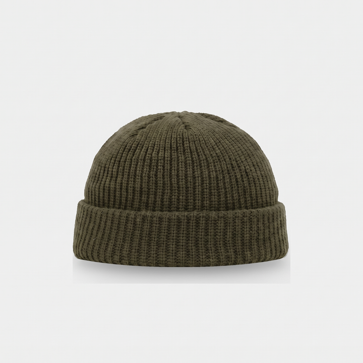 Bonnet Homme Pêcheur Court Côtelé Revers