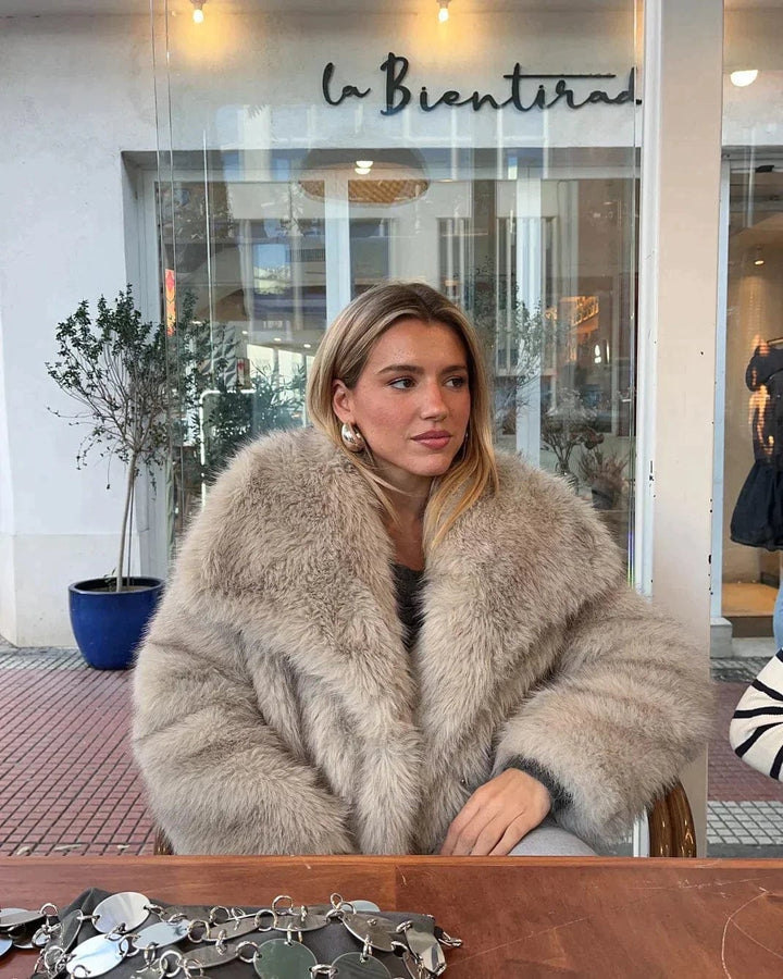 Manteau d’Hiver Femme à Texture Duveteuse