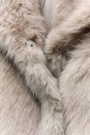 Manteau d’Hiver Femme à Texture Duveteuse