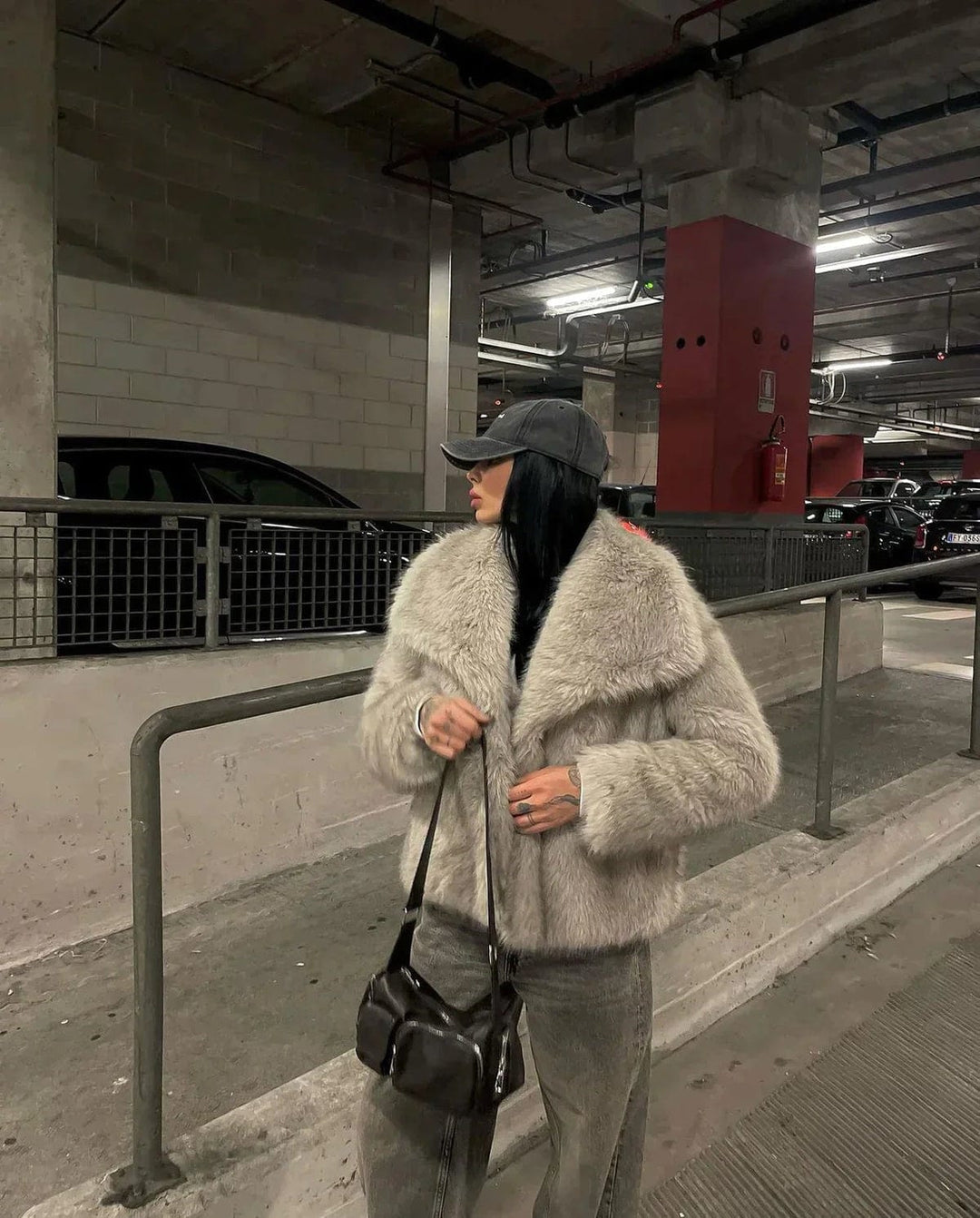 Manteau d’Hiver Femme à Texture Duveteuse