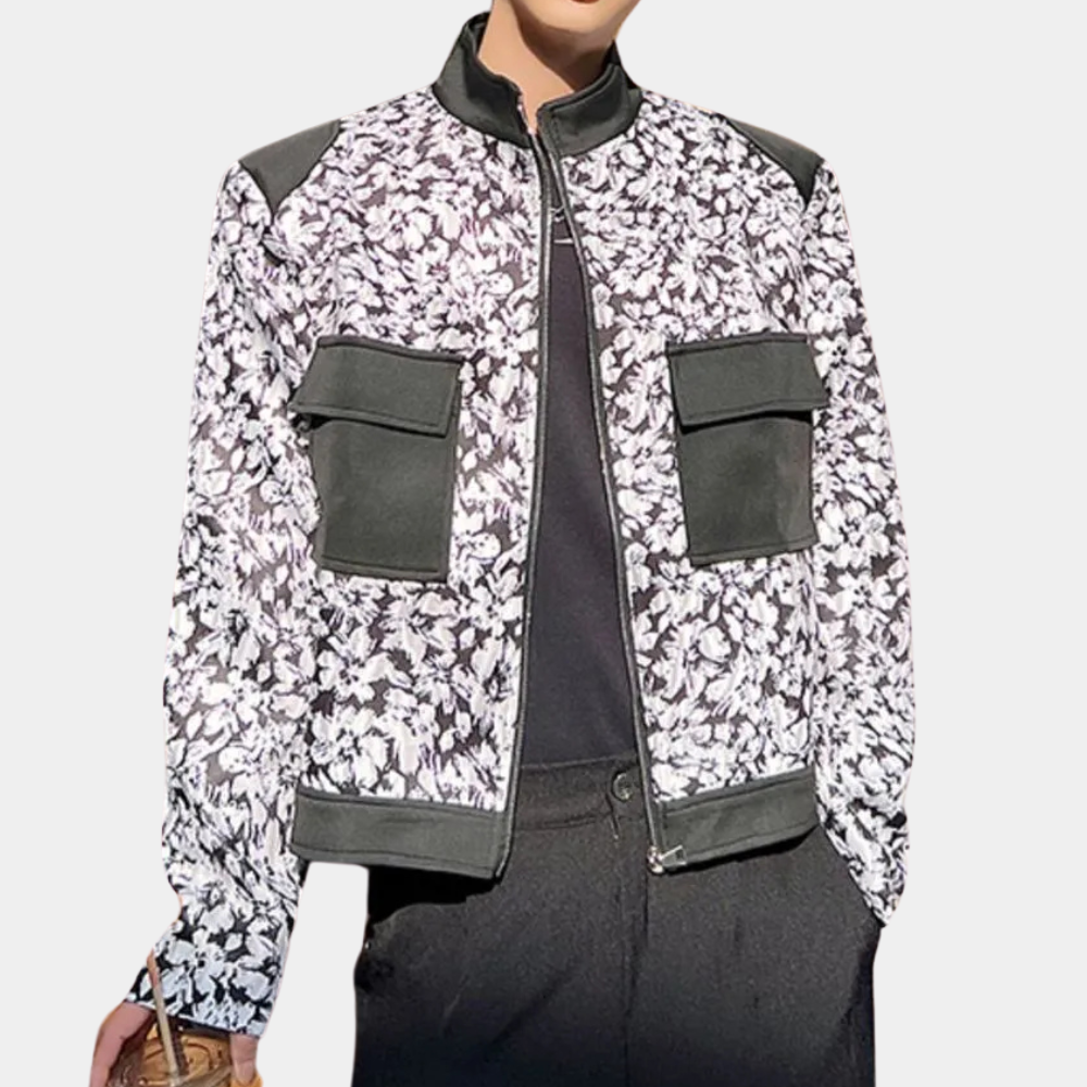 MANACCA - Veste Moderne à Col Haut pour Hommes