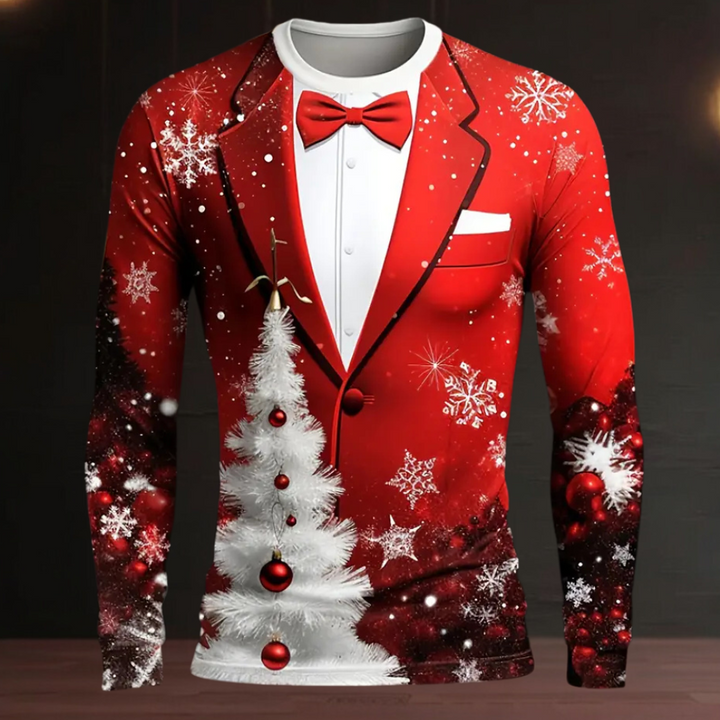 PAULOS - T-shirt de Fête de Noël pour Hommes