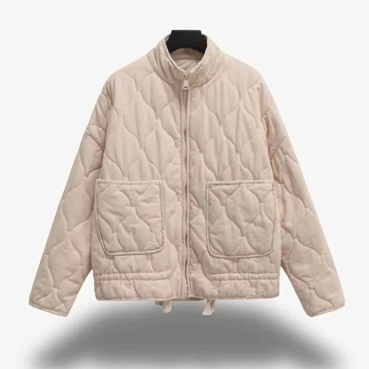 Veste Matelassée Légère pour Femme Coupe Cintrée à Col Montant