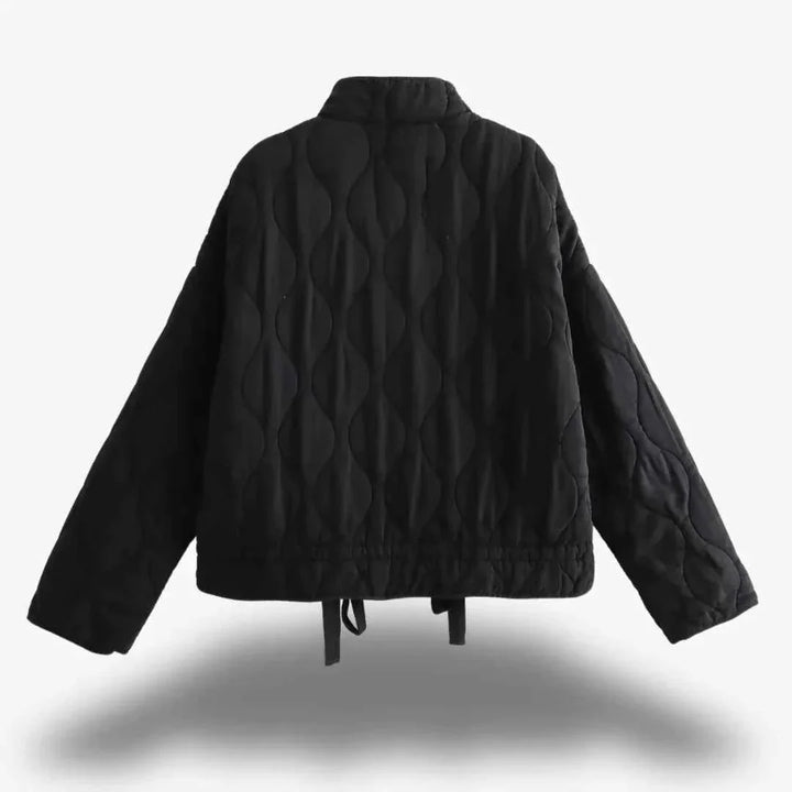 Veste Matelassée Femme Légère Col Montant Poches Plaquées