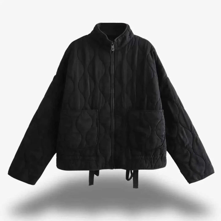 Veste Matelassée Légère pour Femme Coupe Cintrée à Col Montant