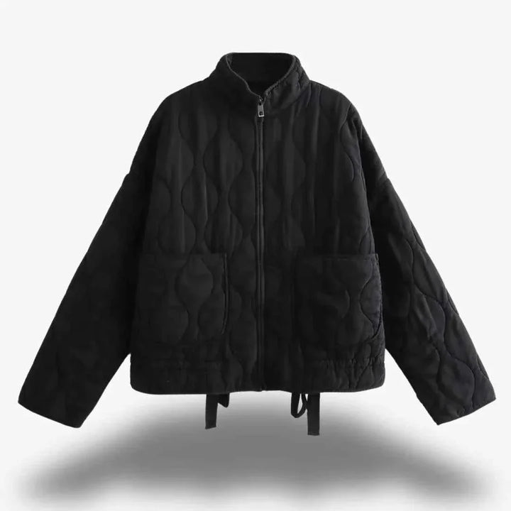 Veste Matelassée Femme Légère Col Montant Poches Plaquées