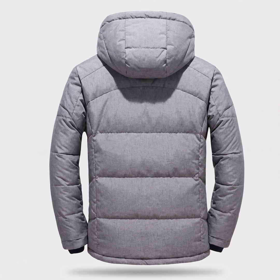 Doudoune Homme à Capuche Amovible Multi Poches Zippées
