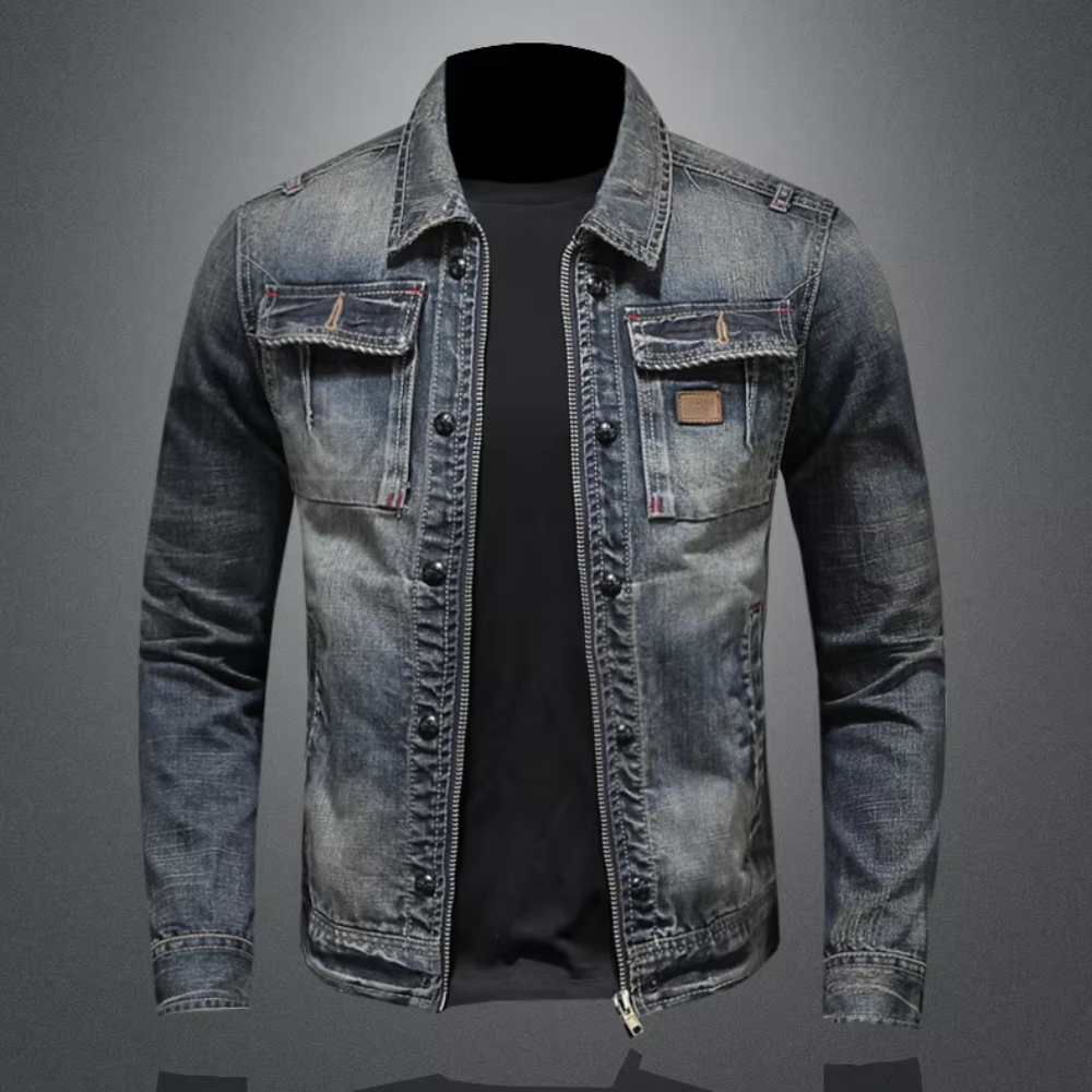 NATHAN - Veste en Denim Classique pour Hommes