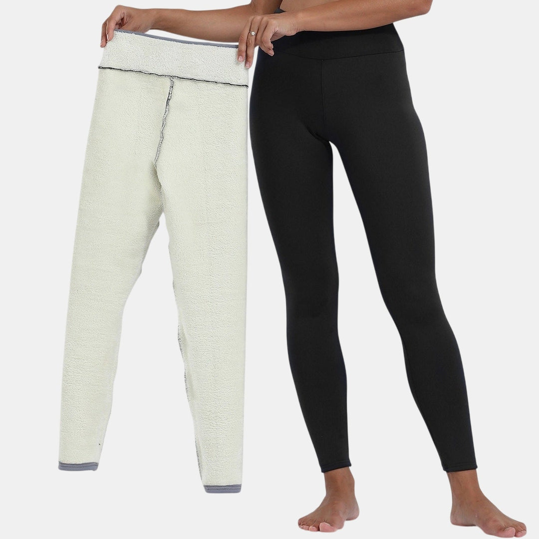 Legging Femme Doublé Sherpa Taille Haute
