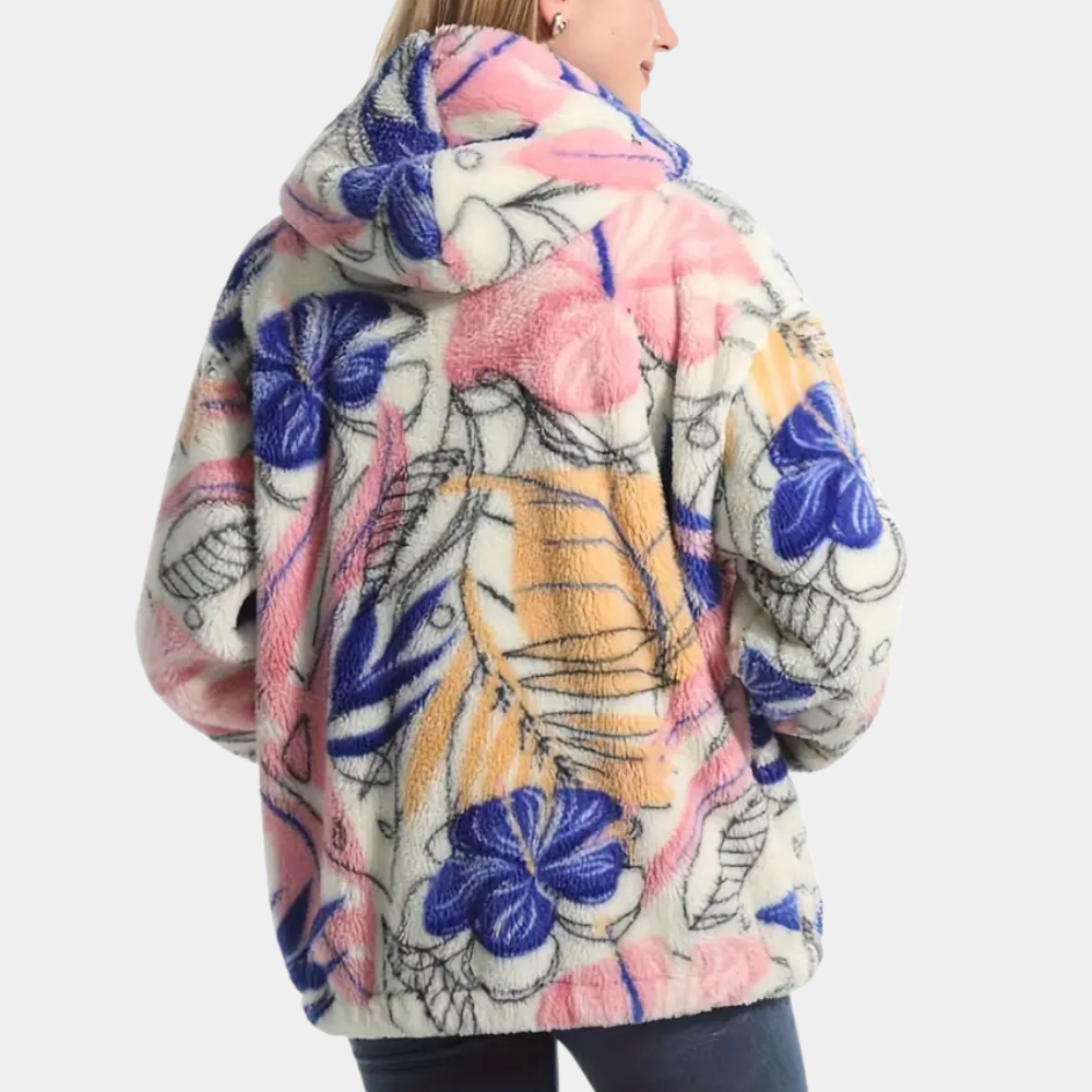 LOREEN - Veste à capuche à motif floral pour femmes