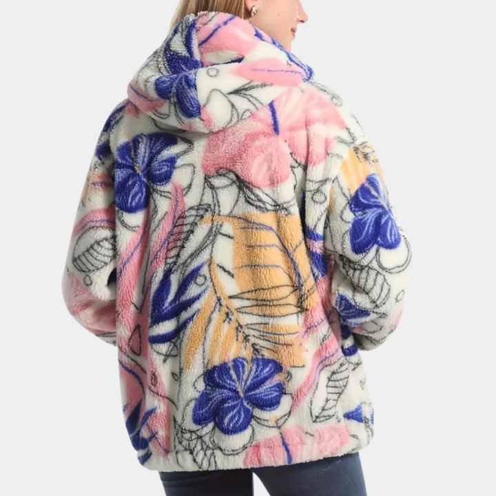 LOREEN - Veste à capuche à motif floral pour femmes