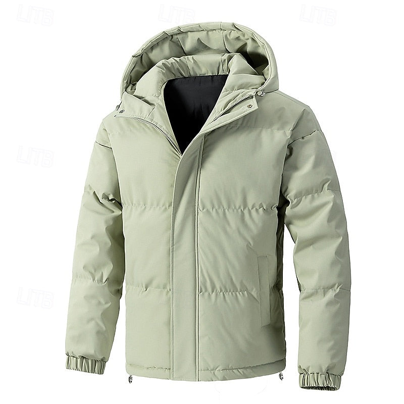 Veste d'Hiver Homme Matelassée à Capuche Col Montant