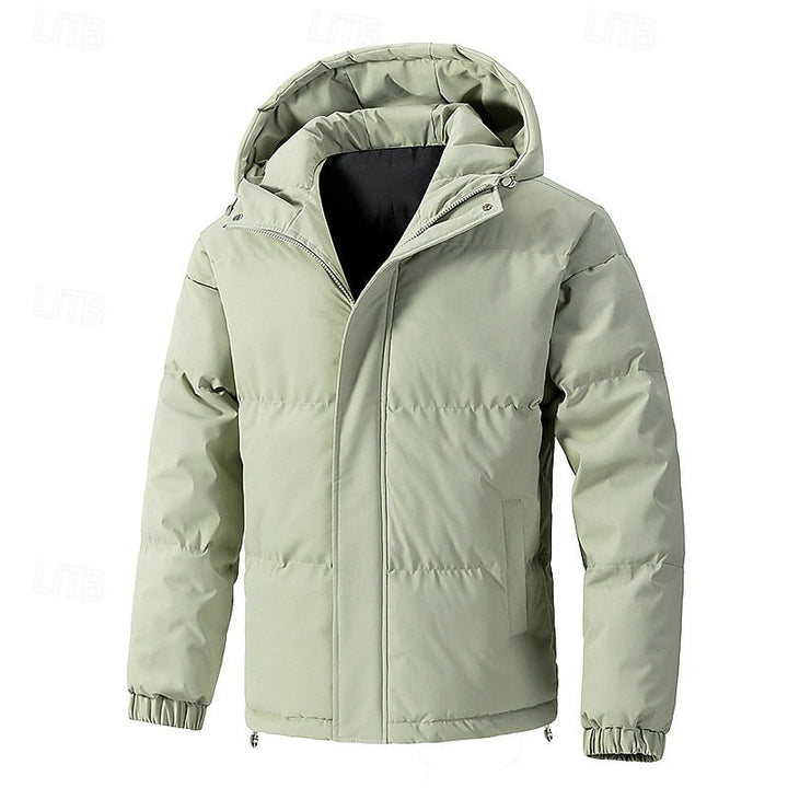 Veste d'Hiver Homme Matelassée à Capuche Col Montant