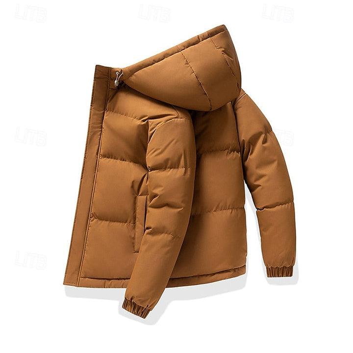 Veste d'Hiver Homme Matelassée à Capuche Col Montant