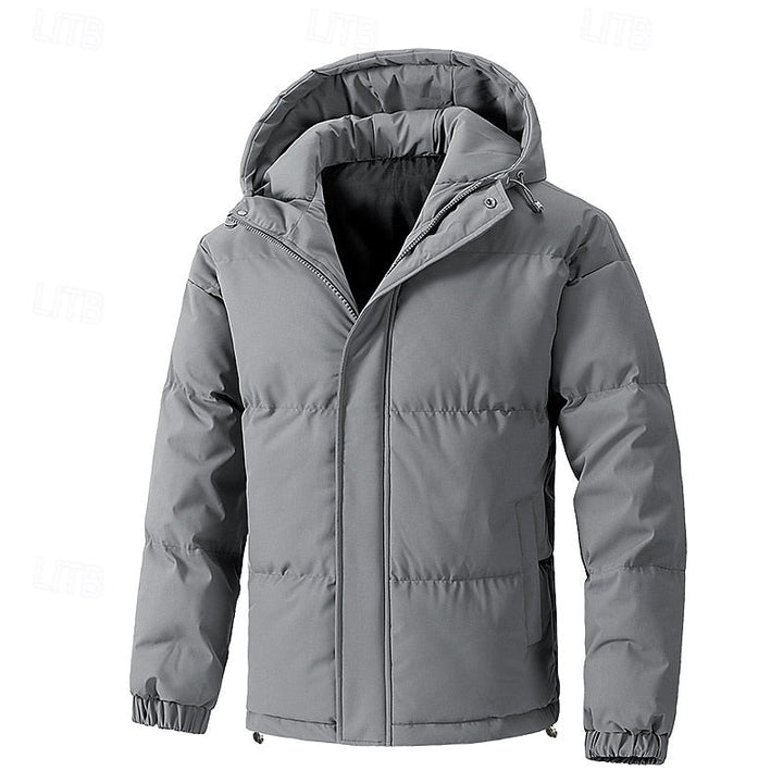 Veste d'Hiver Homme Matelassée à Capuche Col Montant