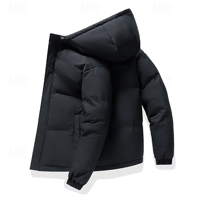 Veste d'Hiver Homme Matelassée à Capuche Col Montant