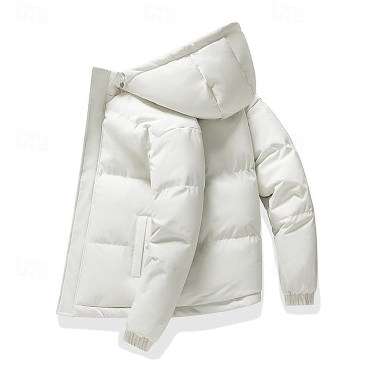 Veste d'Hiver Homme Matelassée à Capuche Col Montant
