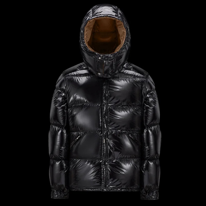 Doudoune Homme Hiver à Capuche Col Montant Zippée