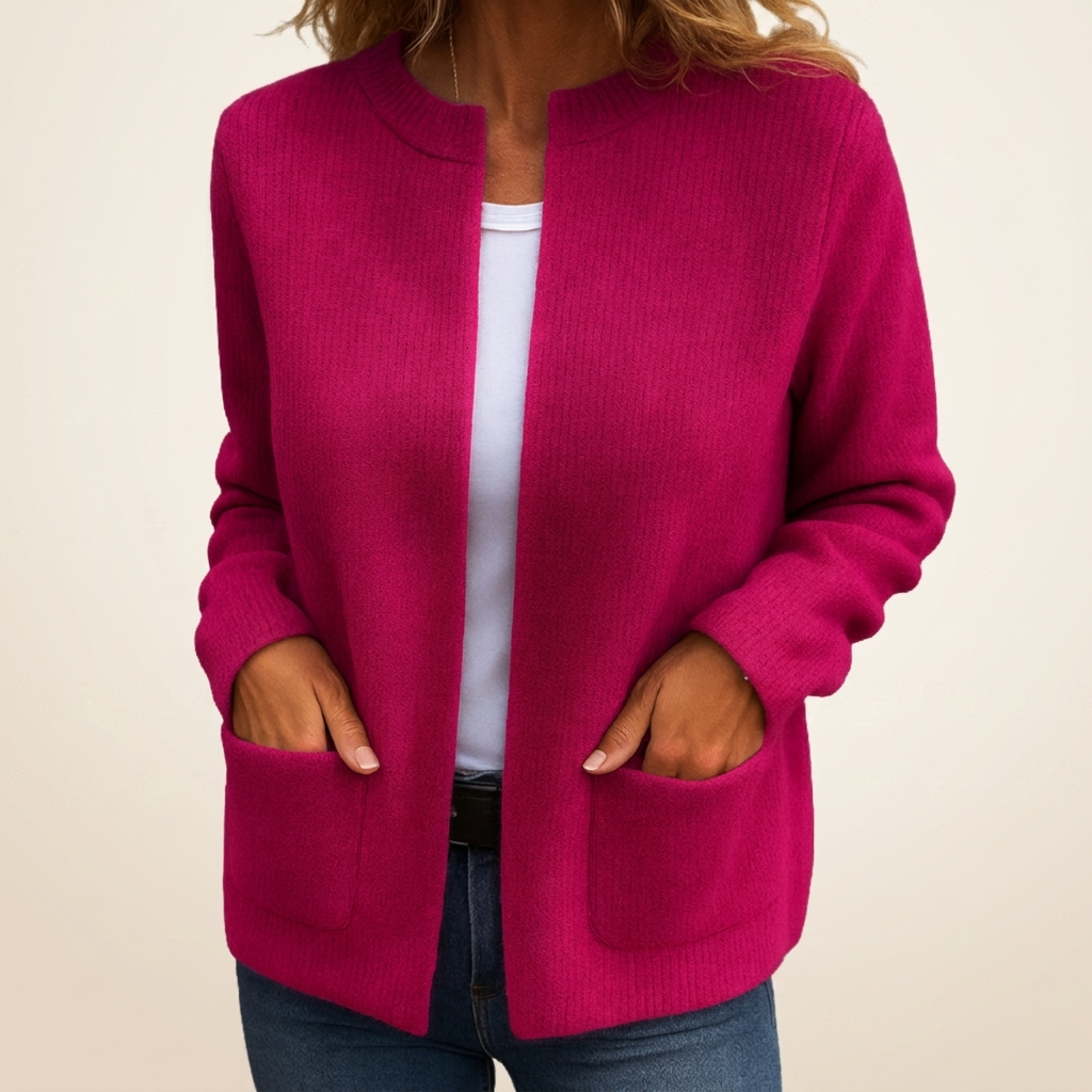Gilet Femme Zippé en Maille Douce