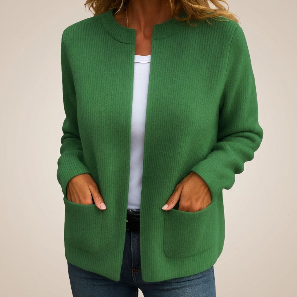 Gilet Femme Zippé en Maille Douce