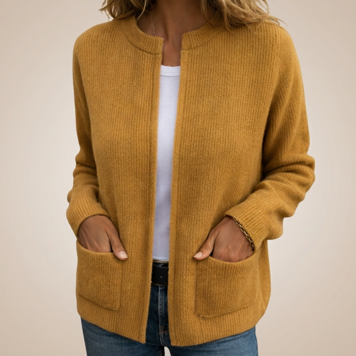 Gilet Femme Zippé en Maille Douce