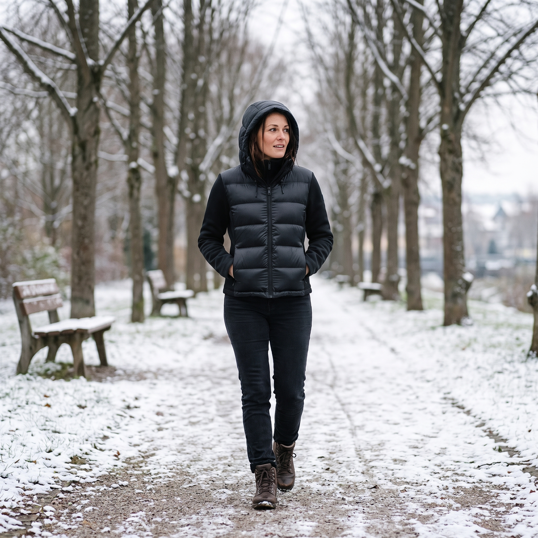 Doudoune Femme Imperméable Coupe Ajustée Avec Capuche