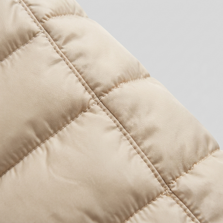 Doudoune Femme Longue À Capuche Zippée Matelassée