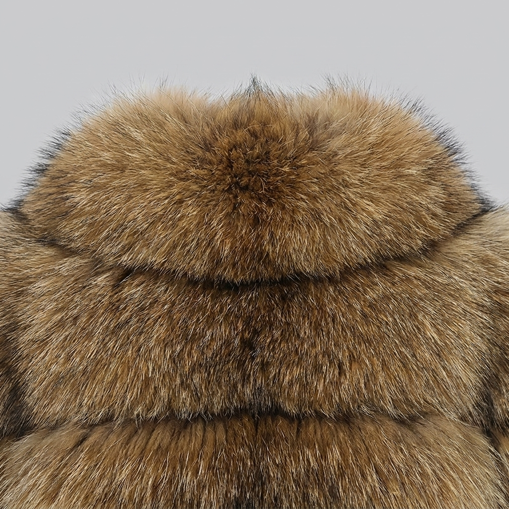 Manteau Femme Fausse Fourrure Col Montant Manches Longues