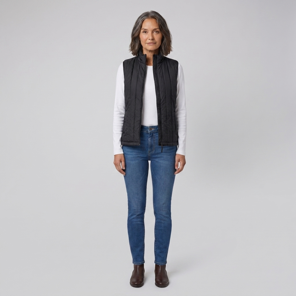 Gilet Chauffant Femme USB Col Montant Zippé