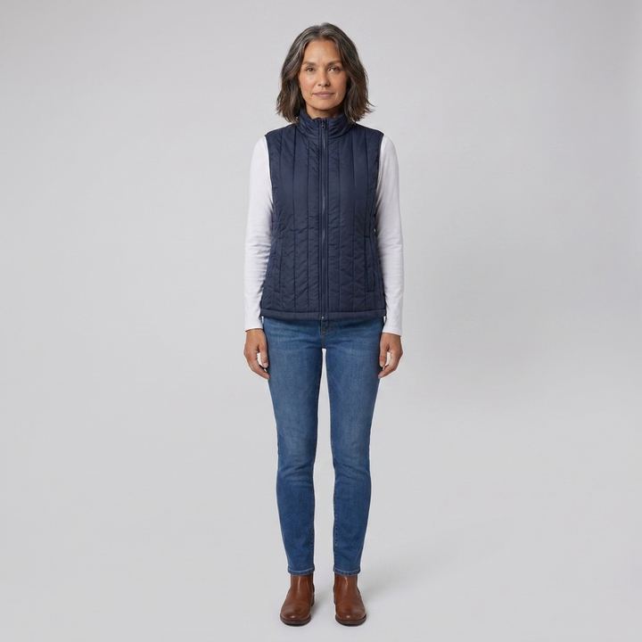 Gilet Chauffant Femme USB Col Montant Zippé