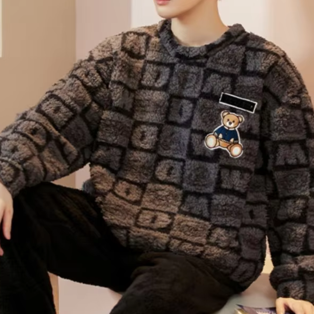DENNIS - Ensemble de Pyjama Élégant d'Hiver pour Hommes