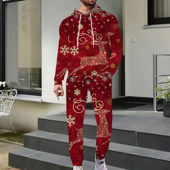 NELIO - Ensemble de Sweat à Capuche Festif pour Hommes