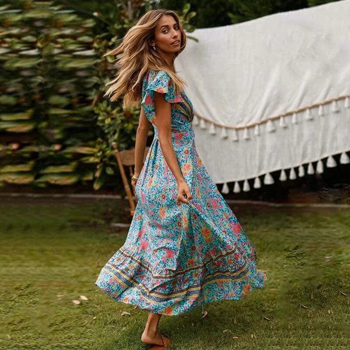 Laure | Robe portefeuille fleurie pour femmes