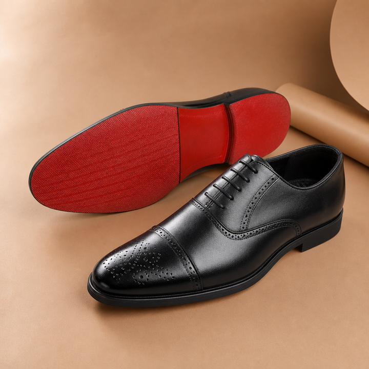 Chaussures de Ville Homme en Cuir Richelieu Semelle Rouge