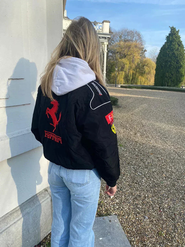 Veste de Course Oversize à Bandes Contrastantes pour Femme