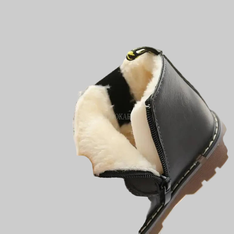 Bottes Chelsea Enfant Imperméables en Similicuir avec Zip Latéral