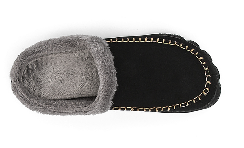 Chaussons Homme Chauds Doublés en Peluche