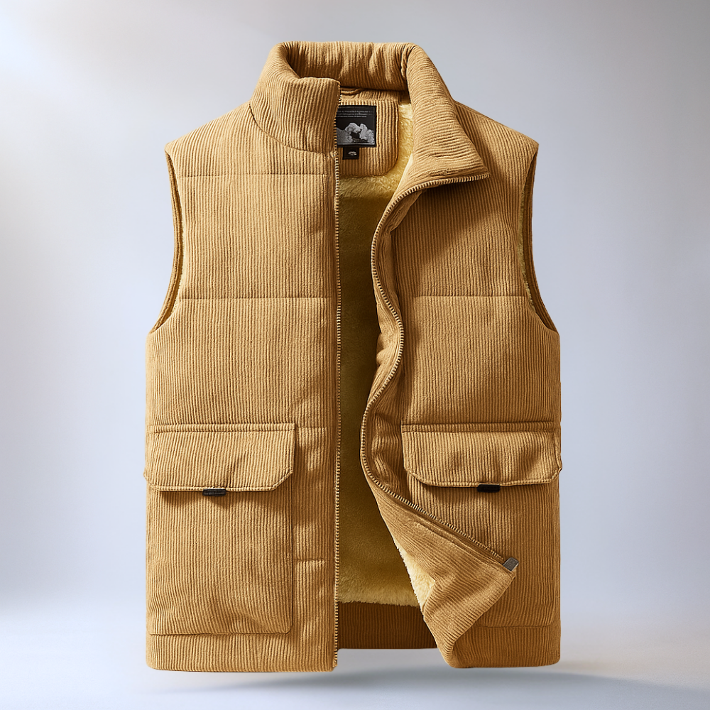 Gilet Sans Manches en Velours Côtelé pour Homme