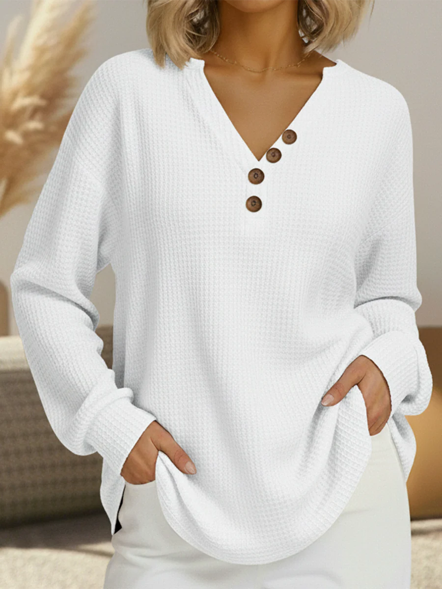 Pull Femme en Tricot Waffle
