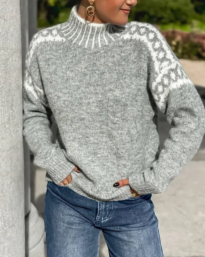 Pull Femme en Tricot Waffle