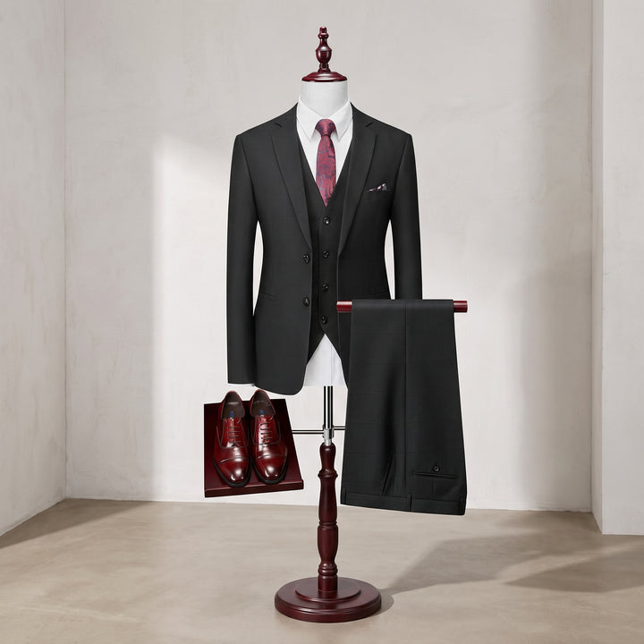 Costume 3 Pièces Homme Imprimé Fleuri Col Châle
